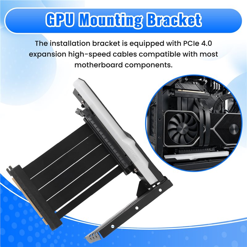Vertical GPU Mounting Bracket  - Pcie 4.0 X16 Riser Cable 90 Degree 评论和价格