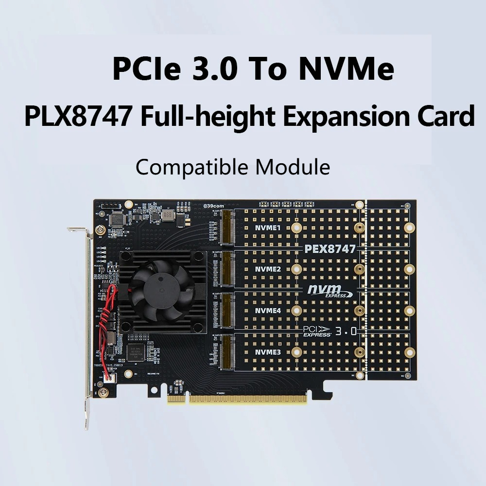PCIe 3.0 X8 4‑Bay M.2 NVMe Exp - Quad M.2 Nvme Pcie Bifurcation Card 评论和价格
